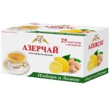 Азерчай чай зеленый с имбирем и лимоном, 25 пакетиков